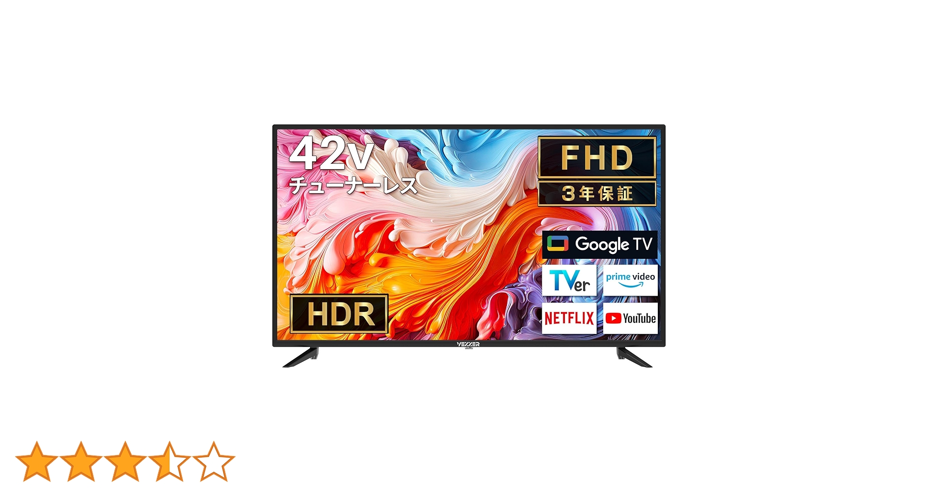 Amazon | VEZZER テレビ 42V型インチ 2K Google TV ネット動画対応